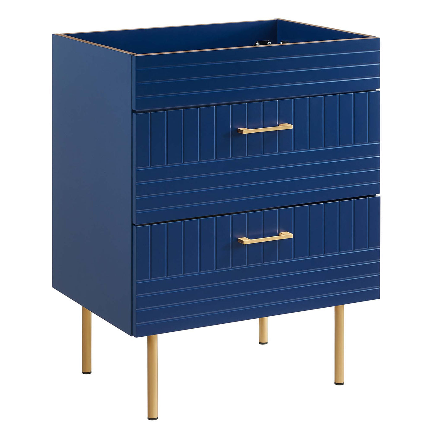 24" Bathroom Vanity In Blue Color (Sink Basin Not Included) | Daybreak Series | Modern Design Vanity With Basin For Homes, Hotels image 2