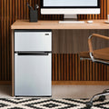 Magic Chef 3.1 Cu Ft 2 Door Manual Defrost Refrigerator | Stainless Look | Energy Star Qualified | 5 Year Warranty On Compressor | Door Storage | 2 Reversible Door image 0