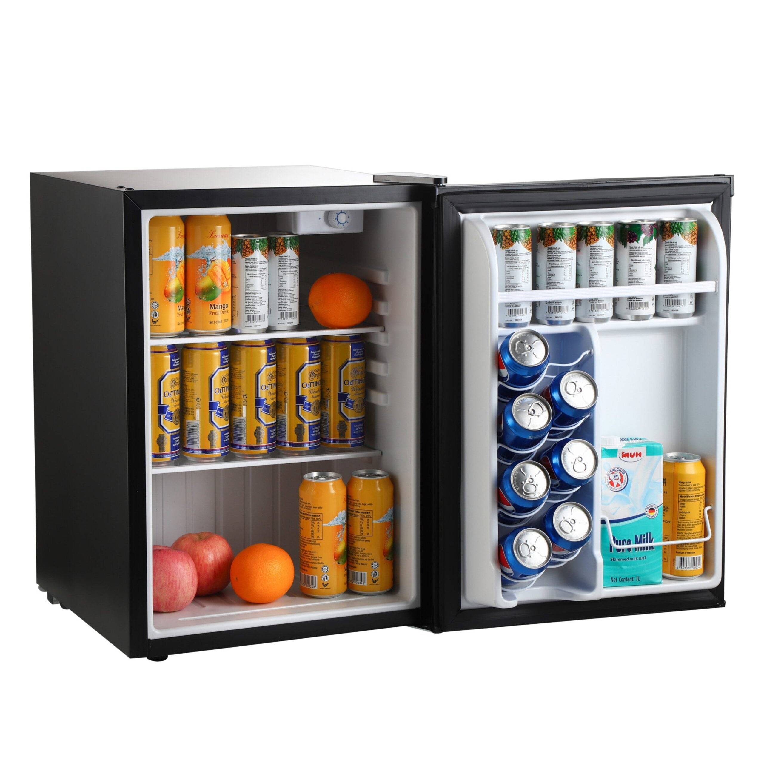 Magic Chef 2.6 Cu Ft Mini Fridge in Black Without Freezer | Energy Star Qualified | Black | 5 Year Warranty On Compressor | 2 Glass Shelves  | Reversible Door | Easy Installation image 1