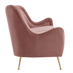 Cheshire Channel-Tufted Performance Velvet Sofa in Dusty Rose image 3