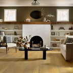 Empire Oak Plank | The Gallery Collection | Carnegie Shade | White Oak | Real Hardwood | 1.2 mm Veneer Thickness | 29.53 Sq. Ft. Per Carton | Wire Brushed Texture image 0