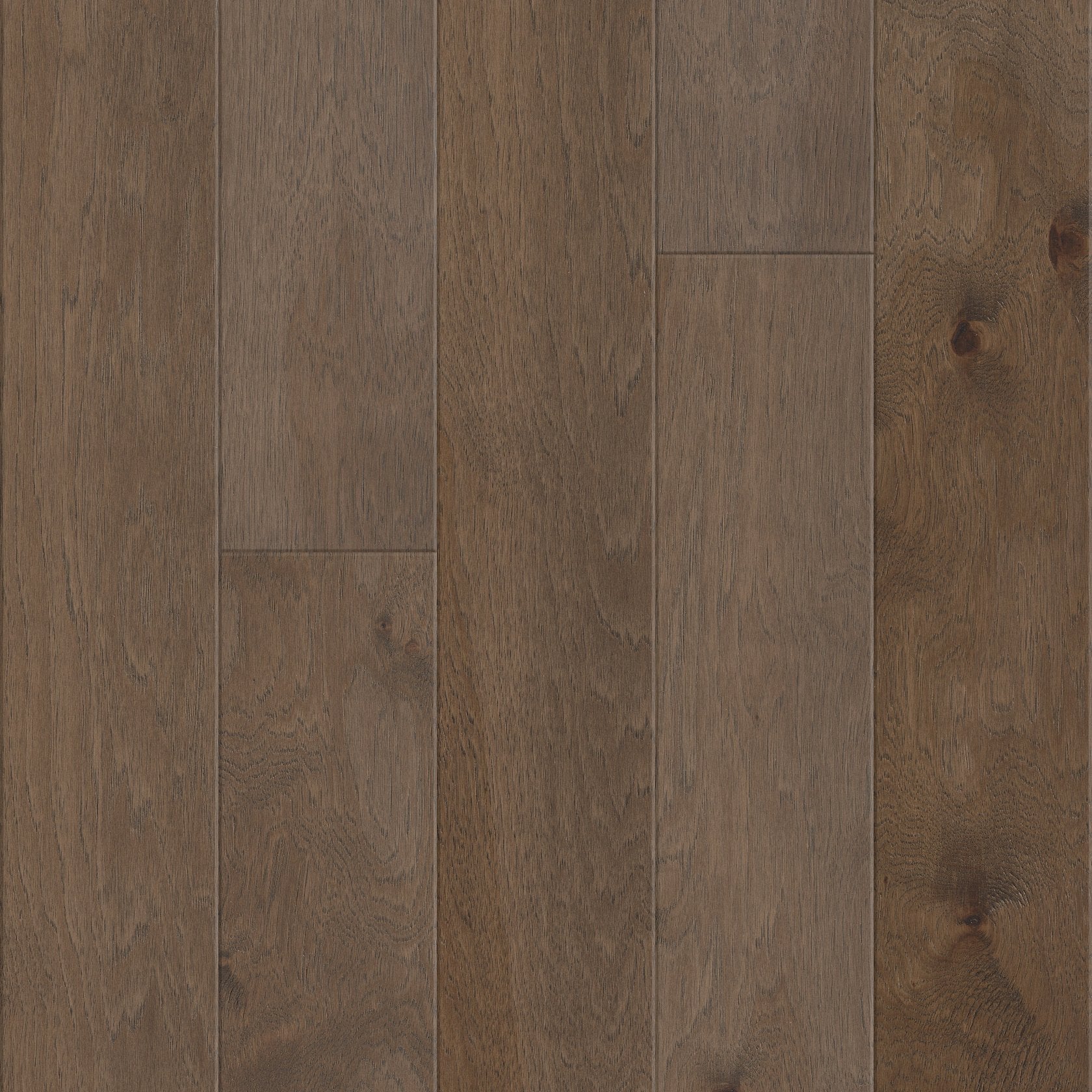 High Plains 6 3/8 | Repel Collection | Nomadic Shade | Hickory | Real Hardwood | Water Resistant | Scuff Resistant | 1.2 mm Veneer Thickness | 30.48 Sq. Ft. Per Carton | Wire Brushed Texture image 2