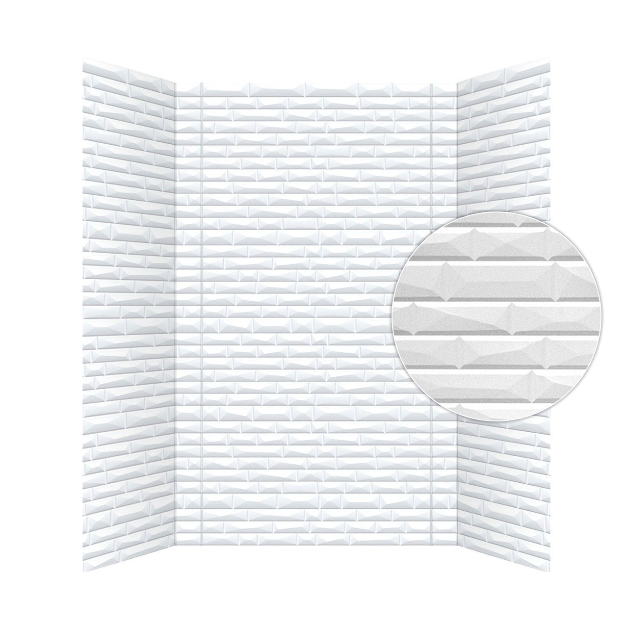 Vista Shower Wall Tiles For Shower and Tub Surrounds | Glue Up Easy To Install | 3 Wall Set image 1