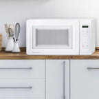Magic Chef 0.7 Cu. Ft Countertop Microwave | 700 Watt | White Color | Digital Display | 6 Auto Cooking Modes | Child Lock | Auto Defrost Modes | 10 Power Levels image 2