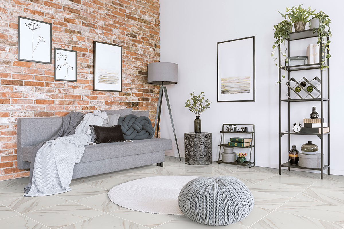 Pietra Calacatta Porcelain Tile | Modern Tile Collection | Porcelain | Marble | Greenguard Gold, USGBC/LEED | 4 or 8 Pieces Per Box image 8
