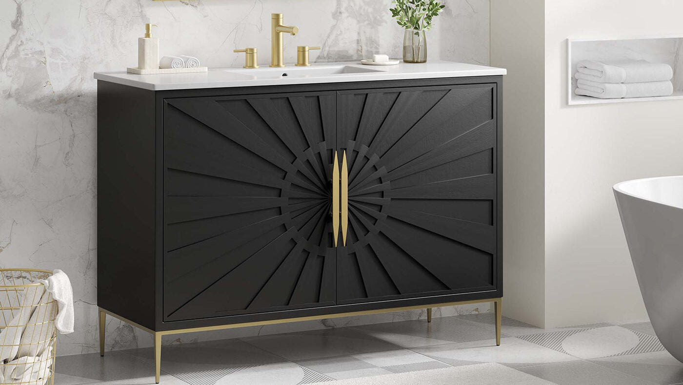 Awaken Series Bathroom Vanity | Various Sizes And Colors | Modern Design Vanity With Basin For Homes, Hotels image 8
