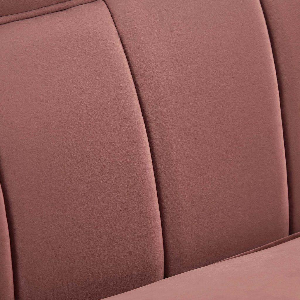 Cheshire Channel-Tufted Performance Velvet Sofa in Dusty Rose image 6