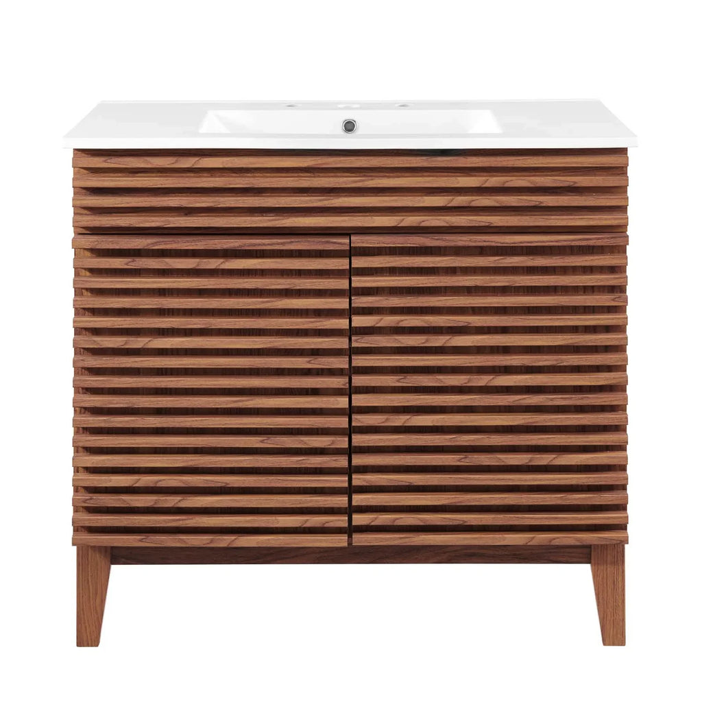 36" / 30" Bathroom Vanity In Multiple Colors | Modern Design Vanity With Basin For Homes, Hotels image 1