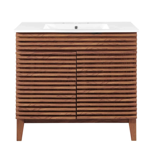 36" / 30" Bathroom Vanity In Multiple Colors | Modern Design Vanity With Basin For Homes, Hotels image 1