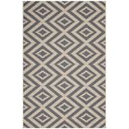 Jagged Geometric Diamond Trellis Indoor and Outdoor Area Rug | Gray and Beige | 5X8 &amp; 8X10 Size Options | Tight Low Pile Weave | Gripping Rubber Underside | 100% Soft Polypropylene | Pack Of 2 image 8