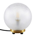 Destiny Satin Brass Glass and Metal Table Lamp | Pack of 2 image 0