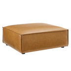 Restore 4-Piece Tan Vegan Leather Sectional Sofa image 9