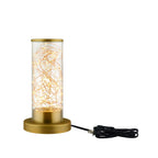 Adore Clear Glass and Brass Cylindrical Table Lamp | Pack of 2 image 1