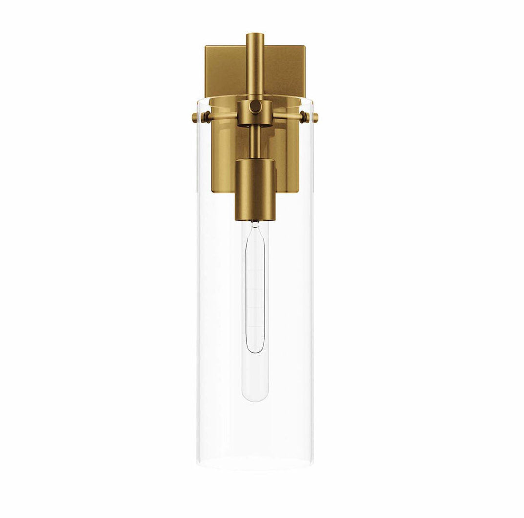 LED Skylark Wall Sconce Light Fixture | Clear, Brushed Nickel Wall Sconce Light For Vanities, Hallways, Homes, Hotels | E26 Base | ETL Listed | Pack of 4 image 1