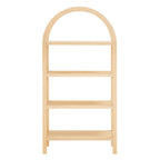 Vexley 72 Inch Large Arched Bookshelf  | Natural, Black &amp; Walnut Color Options | Pine Wood Frame | Sculptural Arched Silhouette | 4 Pine Veneer Shelves image 9