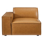 Restore 4-Piece Tan Vegan Leather Sectional Sofa image 7