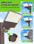 Commercial LED Pole Lighting 90W – 320W Photocell | IP65 | 4.5K - 5.7K | Outdoor & Area Light image 7