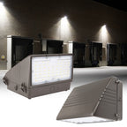 LED Full Cut-Off Wall Pack Light 28W-125W Photocell | DLC | IP65 Waterproof Commercial Security Lighting image 0