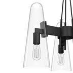 Beacon 3-Light Pendant Light | Clear Black, Clear Satin Brass, Opal Black, Opal Satin Brass Color Options |  Ideal For Living Room, Bedroom, Kitchen, Dining Area, Bathroom, Or Office image 5