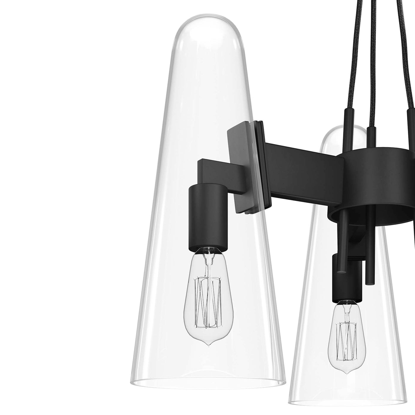 Beacon 3-Light Pendant Light | Clear Black, Clear Satin Brass, Opal Black, Opal Satin Brass Color Options |  Ideal For Living Room, Bedroom, Kitchen, Dining Area, Bathroom, Or Office image 5