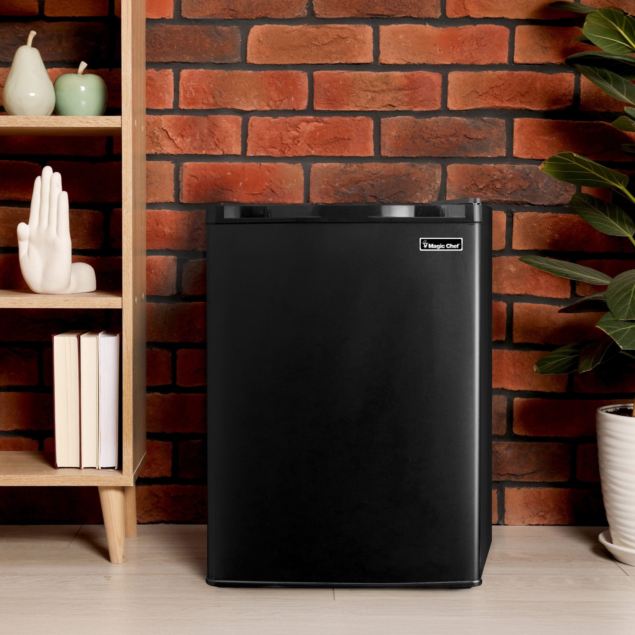 Magic Chef 2.6 Cu Ft Mini Fridge in Black Without Freezer | Energy Star Qualified | Black | 5 Year Warranty On Compressor | 2 Glass Shelves  | Reversible Door | Easy Installation image 0