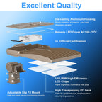 LED Parking Lot Light 90W–320W Photocell | 5000K | IP65 | Commercial Pole & Area Light image 7