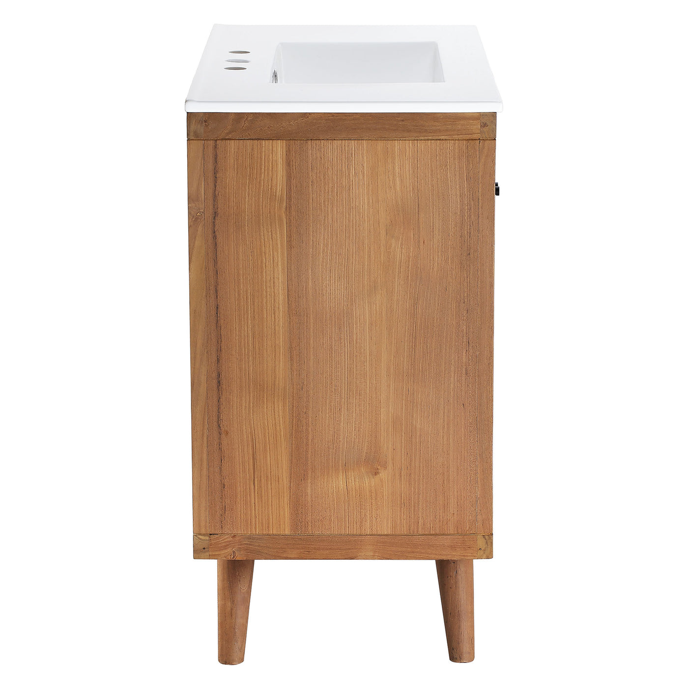 Bathroom Vanity With Sink | Natural White Color Option | 24" Or 36" Size Options | Birdie Series | Full Extension Drawer | Modern & Sleek  Design image 7