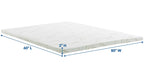 2" Gel Memory Foam Mattress Topper | Queen Size | With Washable Cover | CertiPUR-US® Certified | Pack of 2 image 3