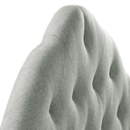 Sovereign Upholstered Fabric Headboard | Padded with Foam, Linen Fabric Upholstery | Queen &amp; King Sizes | Gray &amp; Beige Color Options image 4