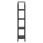 Vexley 72 Inch Tall Narrow Arched Bookshelf | Natural, Black &amp; Walnut Color Options | Pine Wood Frame | Sculptural Arched Silhouette | 4 Pine Wood Shelves image 8