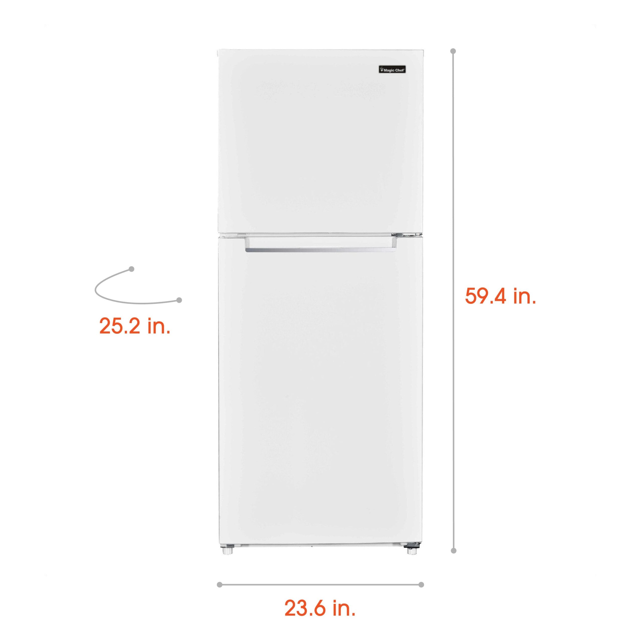 Magic Chef 10.1 Cu Ft Top Freezer Refrigerator in White | Energy Star Qualified | 5 Year Warranty On Compressor | Adjustable Shelves  | Gallon Door Storage | In-Door Can Holder image 7