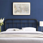 Alessia Metal Queen Height Adjustable Headboard | Powder Coated Iron Construction | Twin, Full, Queen &amp; King Sizes Available | Black, Gray, Gold &amp; White Color Options | Pack Of 2 image 1