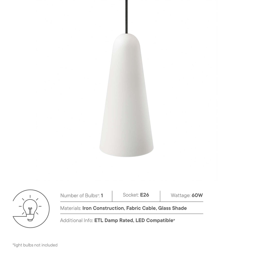 Beacon 1-Light Pendant Light | Clear Satin Brass, Opal Satin Brass, Opal Black | Ideal for Living Space, Bedroom, Kitchen, Dining room, Bathroom, Or Office | Pack of 3 image 4