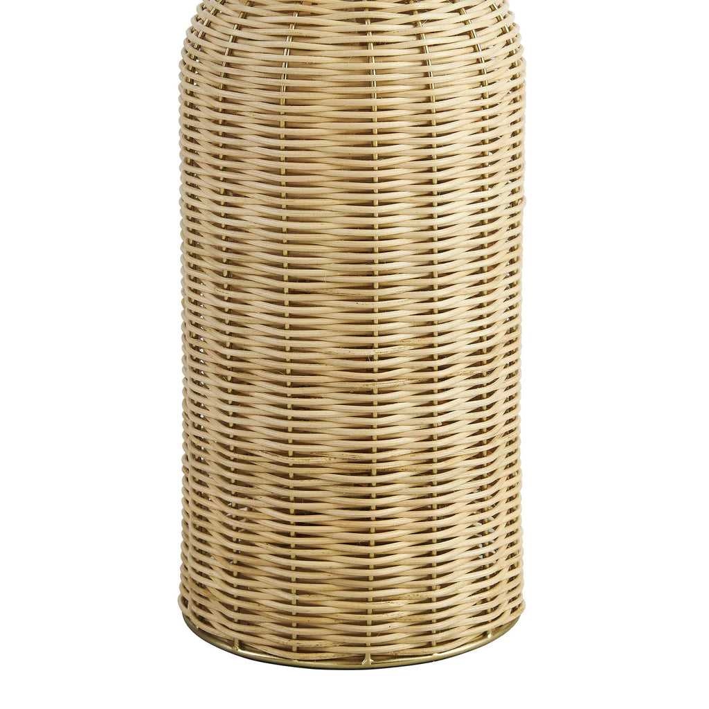 Santo White Natural Rattan Table Lamp with Dome Shade | Pack of 2 image 4