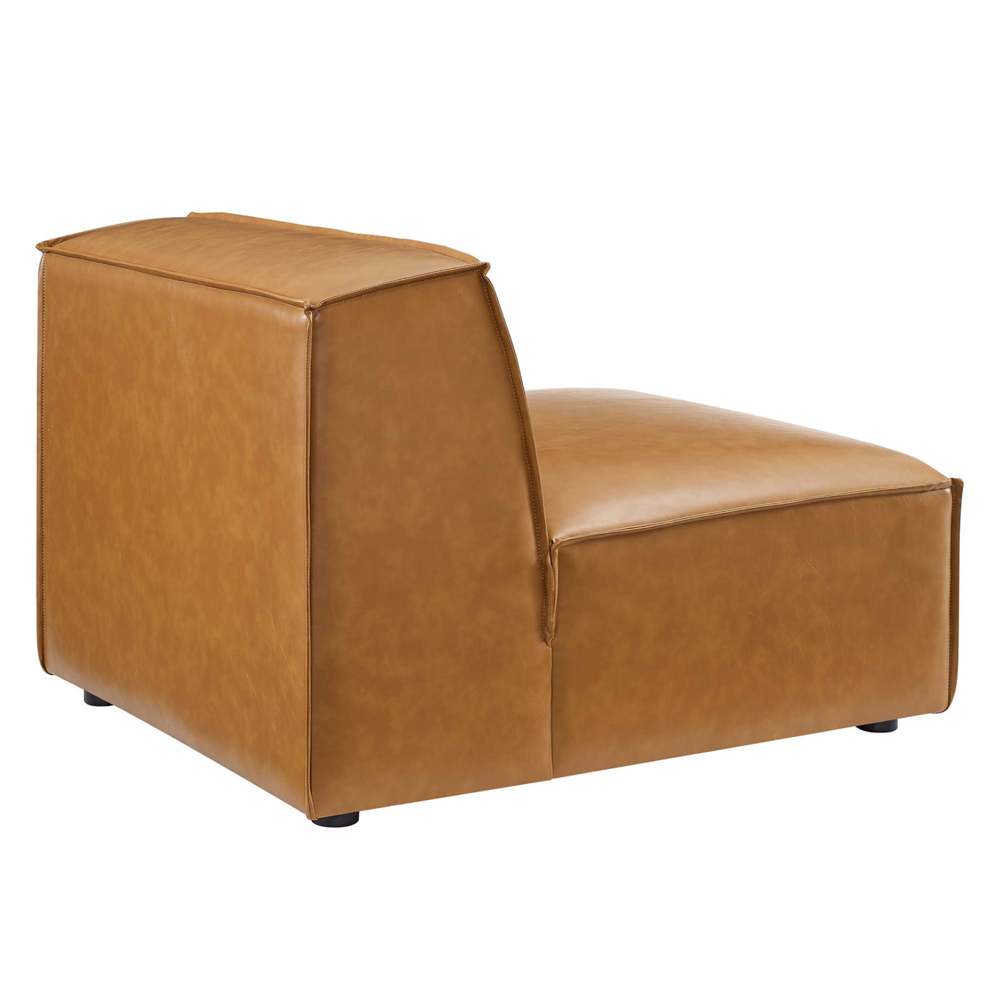 Restore 4-Piece Tan Vegan Leather Sectional Sofa image 4