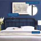 Alessia Metal Queen Height Adjustable Headboard | Powder Coated Iron Construction | Twin, Full, Queen &amp; King Sizes Available | Black, Gray, Gold &amp; White Color Options | Pack Of 2 image 2