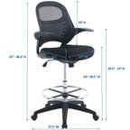Stealth Drafting Chair in Black image 2