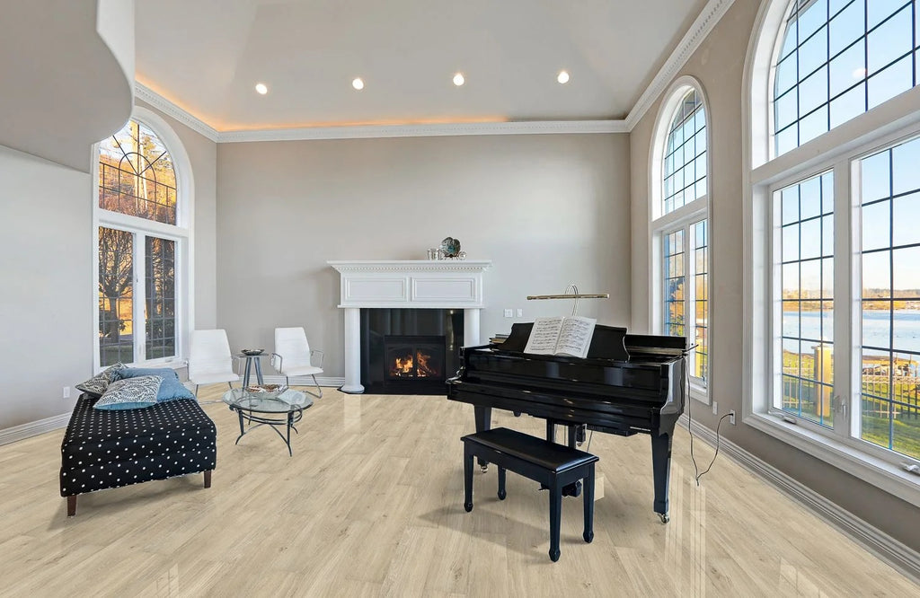 5 mm SPC Vinyl Flooring | 7" X 48" Plank | 1 mm IXPE Padding Attached | 22 Mil Wear Layer Plus 6 Mil UV Layer | Click Lock Installation | Plezuro Fortika Series 1513 | Fire Resistant | FloorScore® Certified | 1 Box (10 Planks) image 2