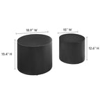 Amani Black Round Nesting Coffee Table Set of 2 image 3