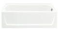 Sterling 60"W x 30"D x 16"H White Bathtub | Ensemble Series | Left Or Right Drain Location Options | Made Of Solid Vikrell Material | Designed With A 16" Apron image 0