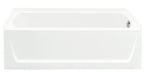 Sterling 60"W x 30"D x 16"H White Bathtub | Ensemble Series | Left Or Right Drain Location Options | Made Of Solid Vikrell Material | Designed With A 16" Apron image 0