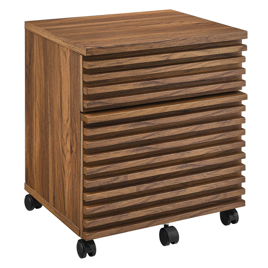 Render Walnut Wood File Cabinet image 1
