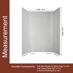 Herringbone Shower Wall Tiles For Shower and Tub Surrounds | Glue Up Easy To Install | 3 Wall Set image 5