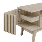 Eudora 60" TV Stand | Oak &amp; Walnut Finish Options | Modern TV Stand | Hinged Corner Doors | Full-Glide Drawers | Particleboard and MDF Construction | Non-Marking Foot Pads image 5