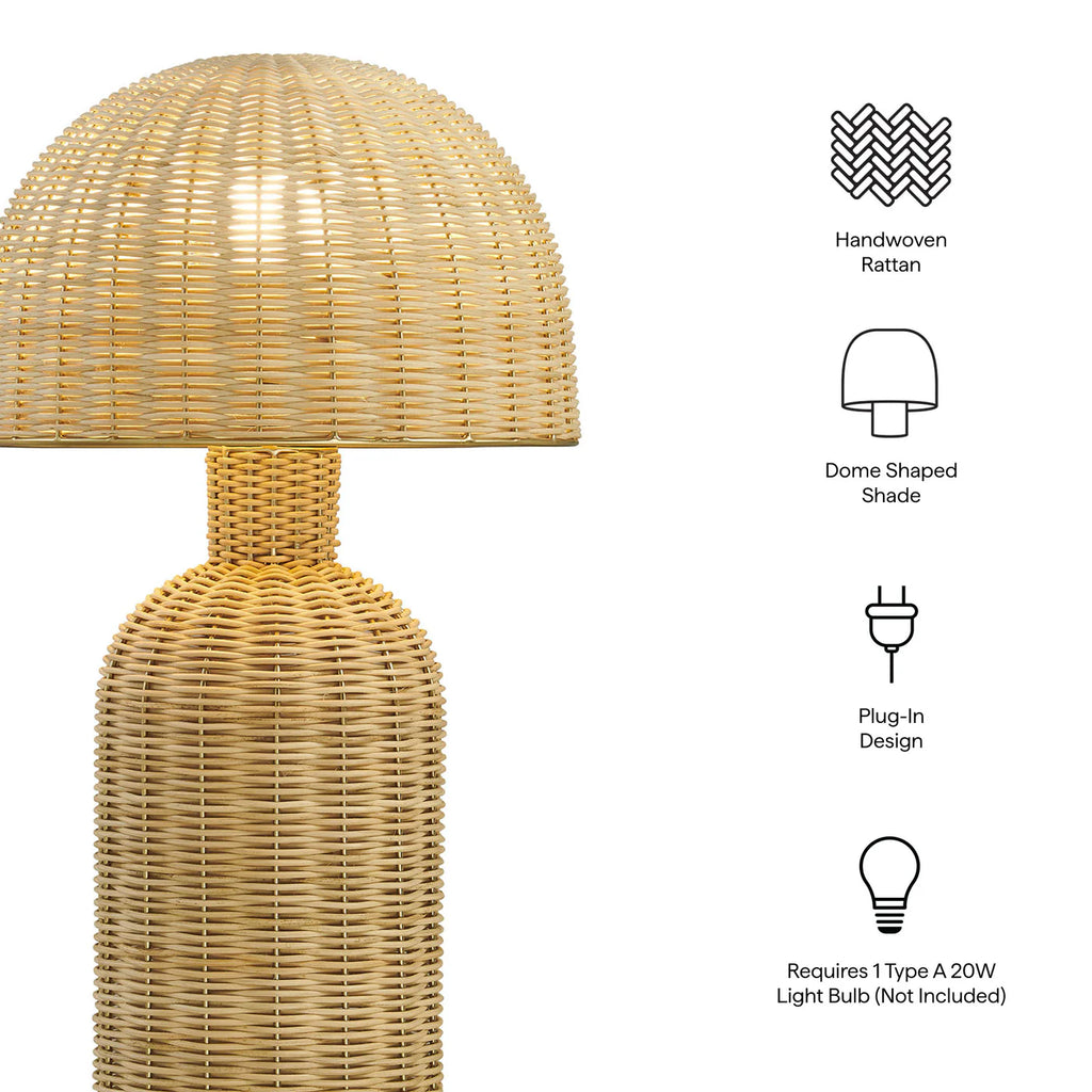 Briar Natural Woven Rattan Table Lamp | Pack of 2 image 10