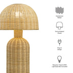 Briar Natural Woven Rattan Table Lamp | Pack of 2 image 10
