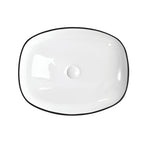 Tuscany 19-3/4"W x 15"D Ceramic Rectangular Bathroom Vessel Sink | Brushed Nickel & Brushed Matte Black Color Options | Odesal Series | Premium Quality Ceramic Construction image 0