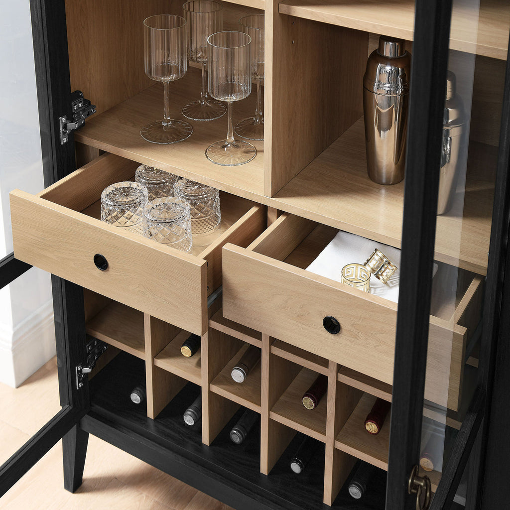 Nolan Arched Bar Cabinet in Black image 6