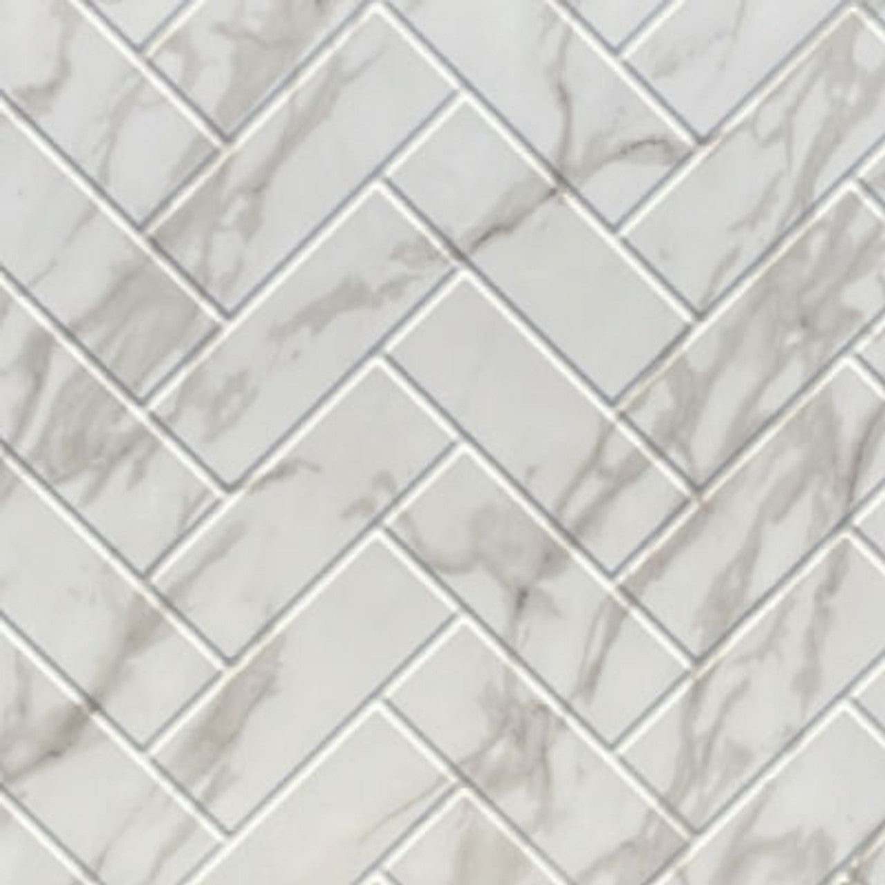 Herringbone Shower Wall Tiles For Shower and Tub Surrounds | Glue Up Easy To Install | 3 Wall Set image 6