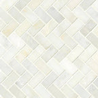 Greecian White Herringbone Pattern Mosaic Tile | Wall Tile &amp; Backsplash Tile | Marble | Greenguard Gold, USGBC/LEED | 10 Pieces Per Box image 6